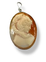 Pendant Mandile 1922 Woman Cammei  in Silver Conchiglia 2MCICM121